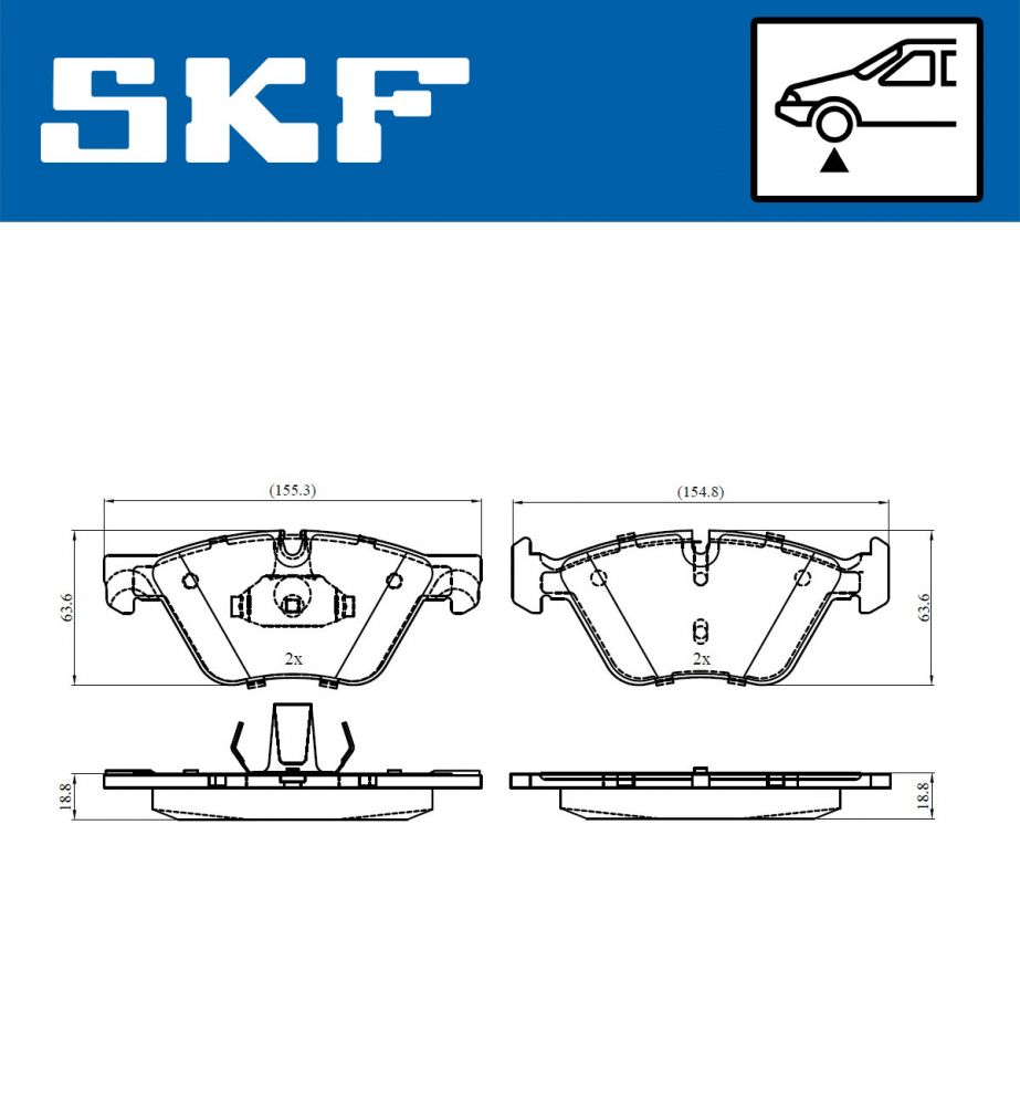 Set placute frana fata SKF VKBP80246 [3]