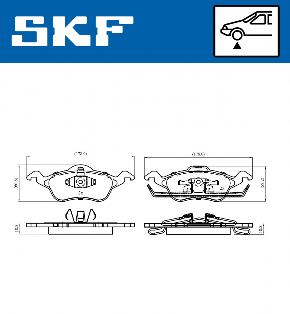 Set placute frana fata SKF VKBP80260 [2]