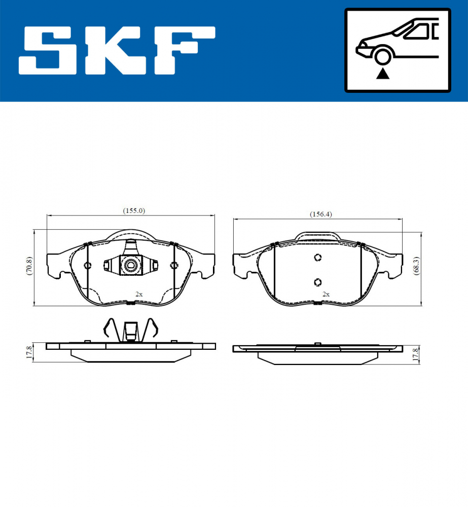 Set placute frana fata SKF VKBP80263 [3]