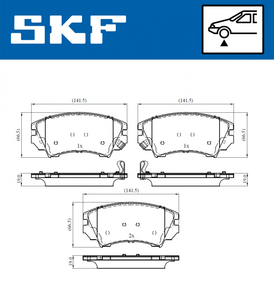 Set placute frana fata SKF VKBP80264A [2]