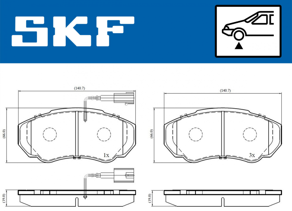 Set placute frana fata SKF VKBP80273E [2]