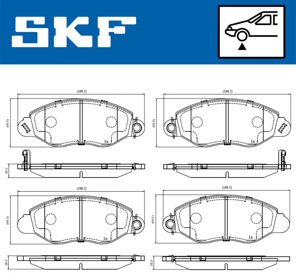 Set placute frana fata SKF VKBP80300A [2]