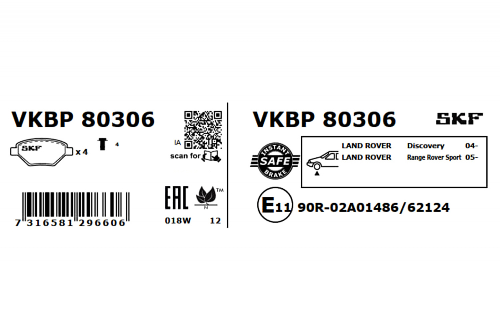 Set placute frana fata SKF VKBP80306 [3]