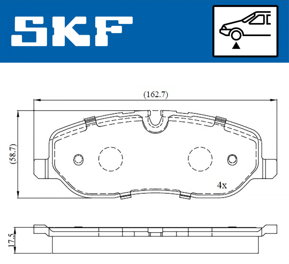 Set placute frana fata SKF VKBP80306 [1]