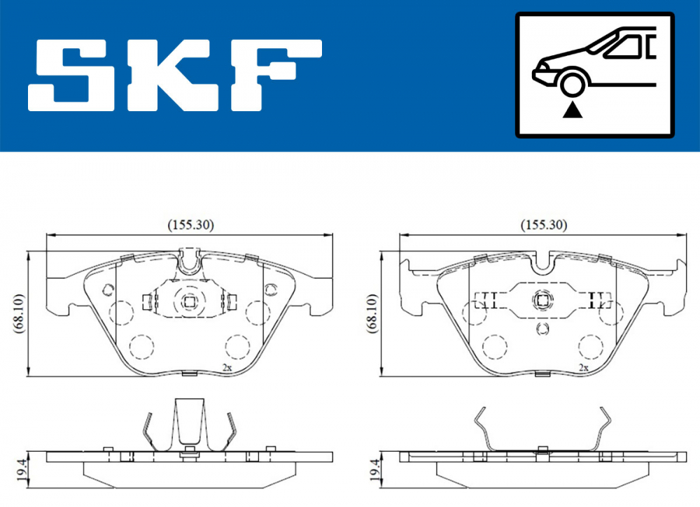 Set placute frana fata SKF VKBP80308 [4]