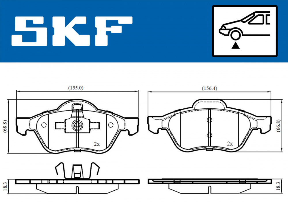 Set placute frana fata SKF VKBP80309 [3]