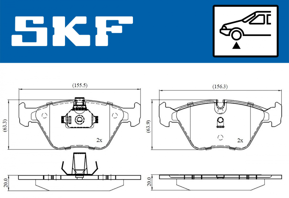 Set placute frana fata SKF VKBP80311 [3]