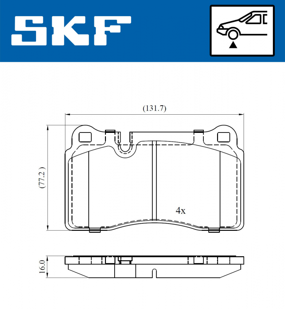 Set placute frana fata SKF VKBP80312 [2]