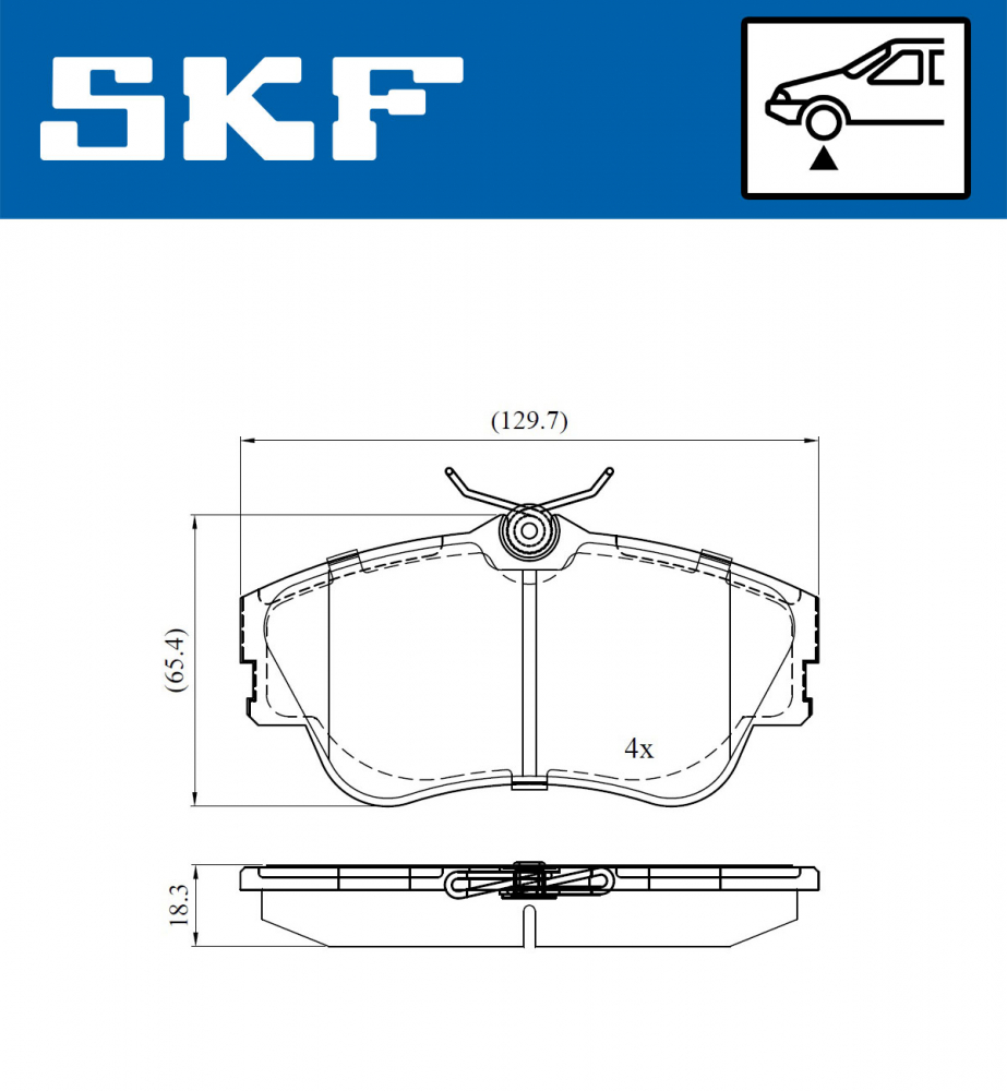 Set placute frana fata SKF VKBP80321 [1]