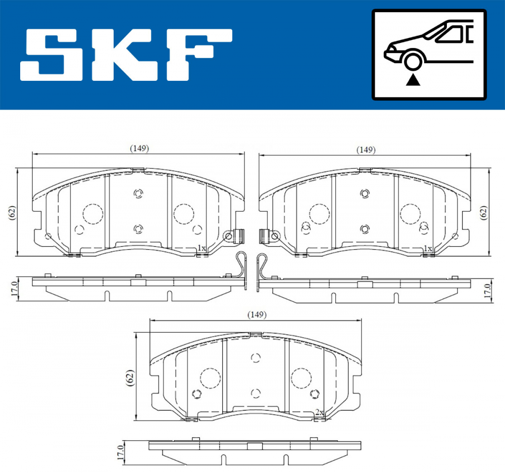 Set placute frana fata SKF VKBP80327A [1]