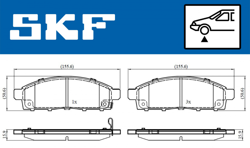 Set placute frana fata SKF VKBP80331A [1]