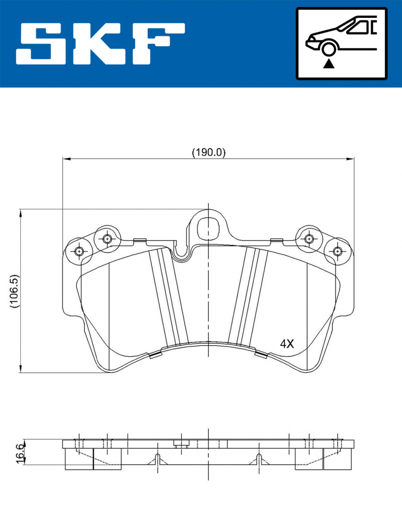 Set placute frana fata SKF VKBP80370 [1]