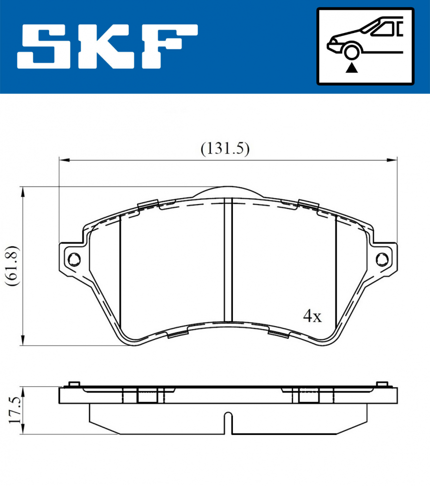 Set placute frana fata SKF VKBP80375 [6]
