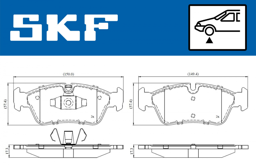 Set placute frana fata SKF VKBP80399 [3]