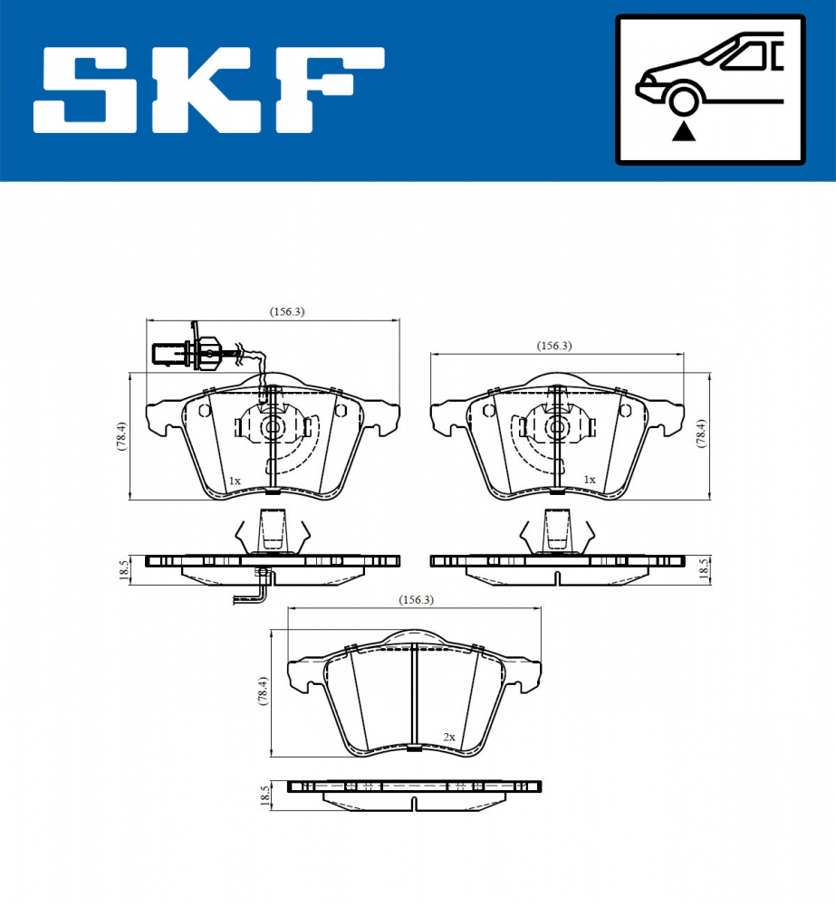 Set placute frana fata SKF VKBP80405E [2]