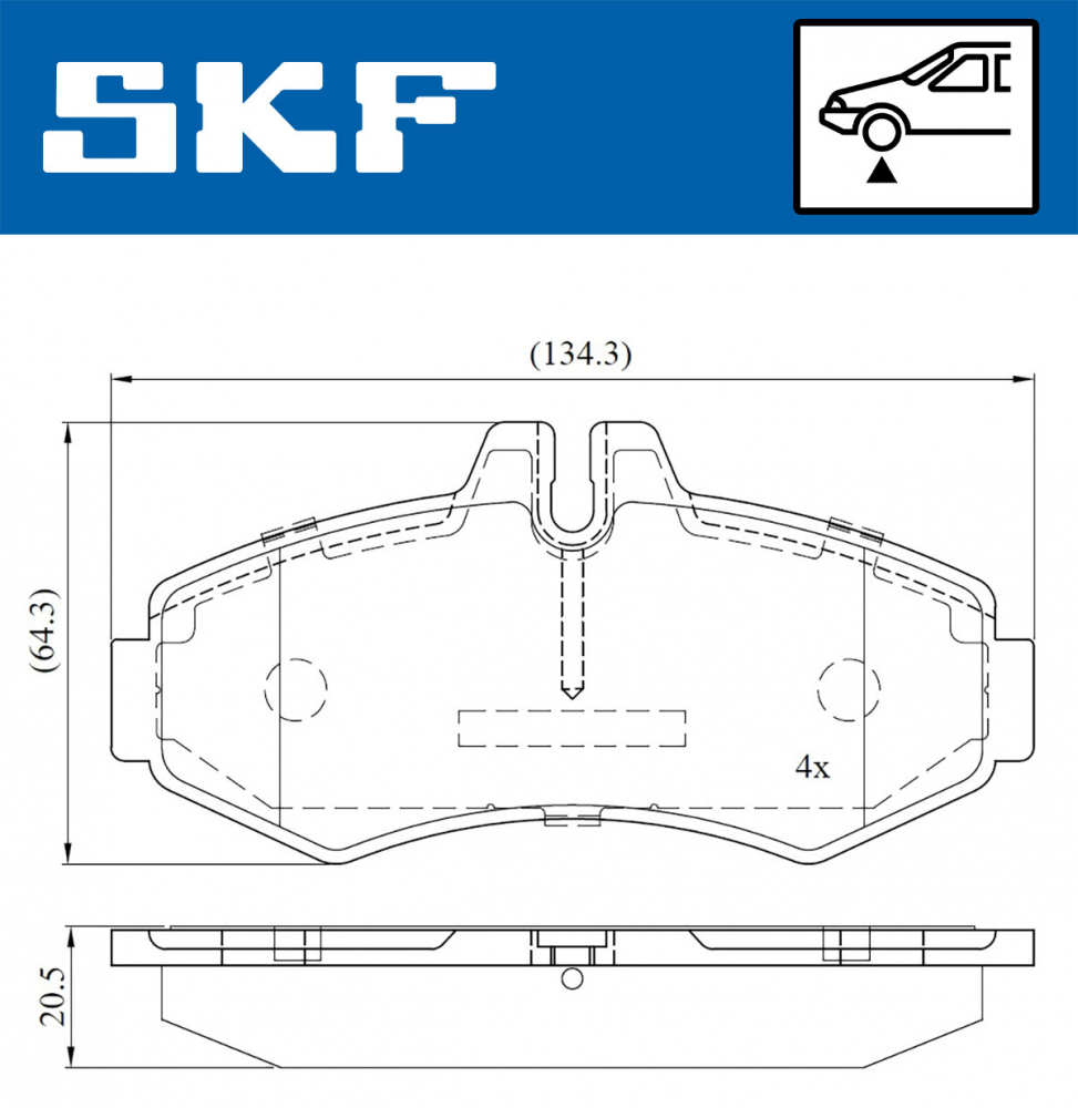 Set placute frana fata SKF VKBP80412 [2]