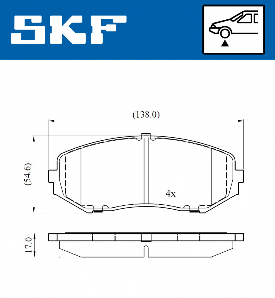 Set placute frana fata SKF VKBP80417A [1]
