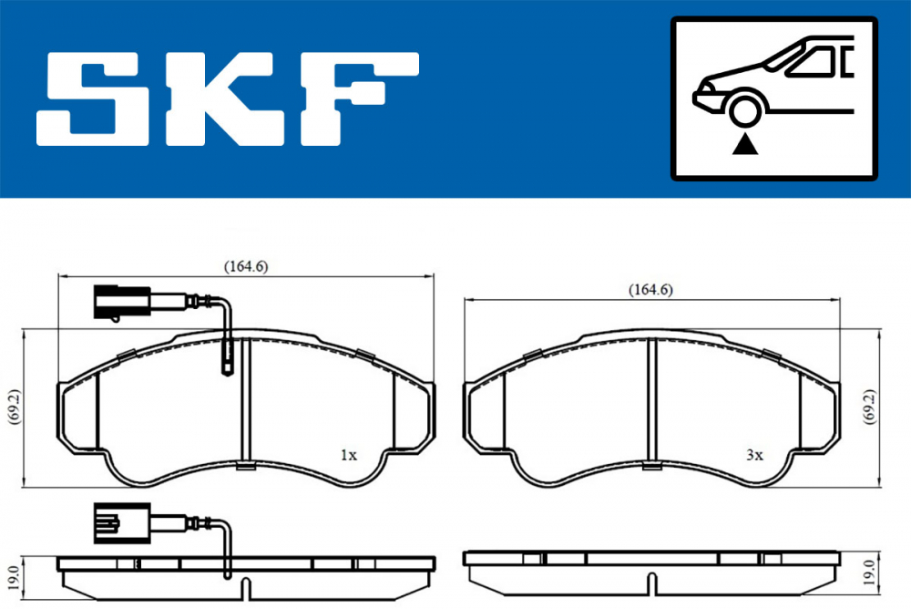 Set placute frana fata SKF VKBP80441E [1]
