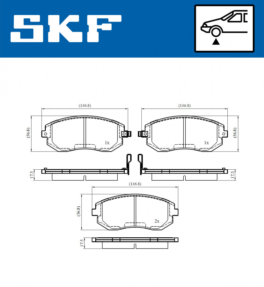Set placute frana fata SKF VKBP80456A [2]