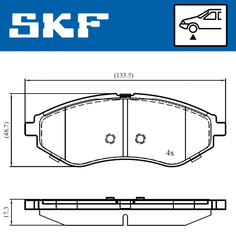 Set placute frana fata SKF VKBP80475 [1]