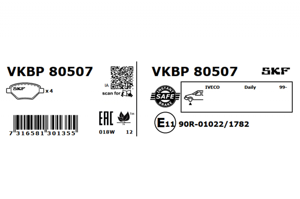Set placute frana fata SKF VKBP80507 [3]