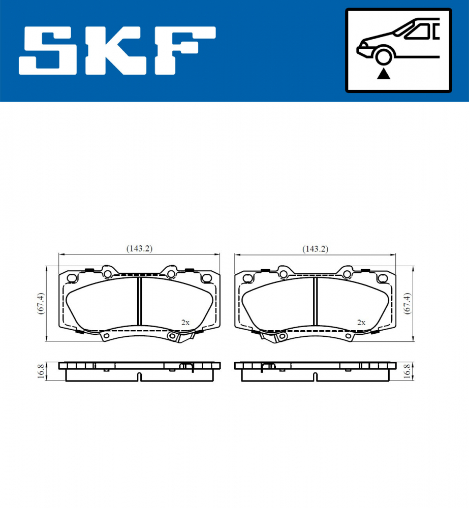 Set placute frana fata SKF VKBP80523A [1]