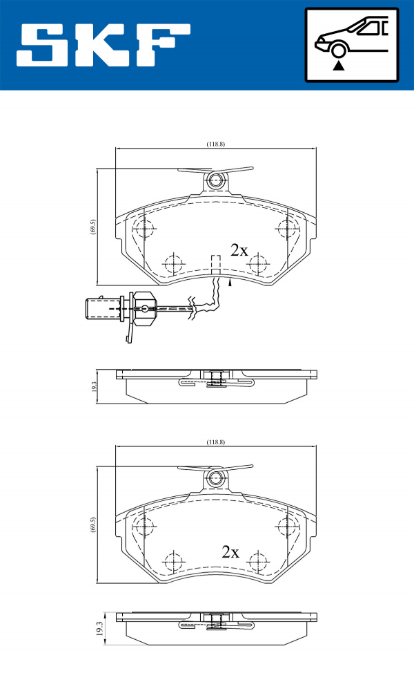 Set placute frana fata SKF VKBP80547E [3]