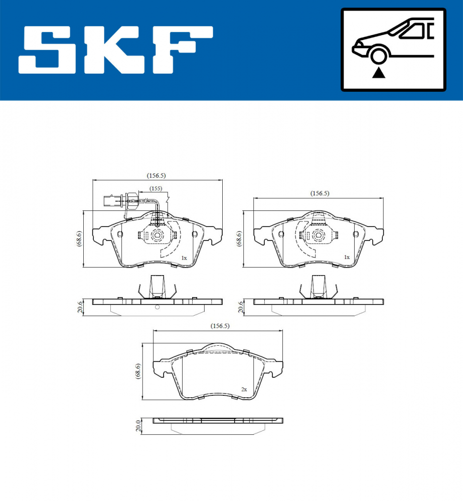 Set placute frana fata SKF VKBP80573E [3]