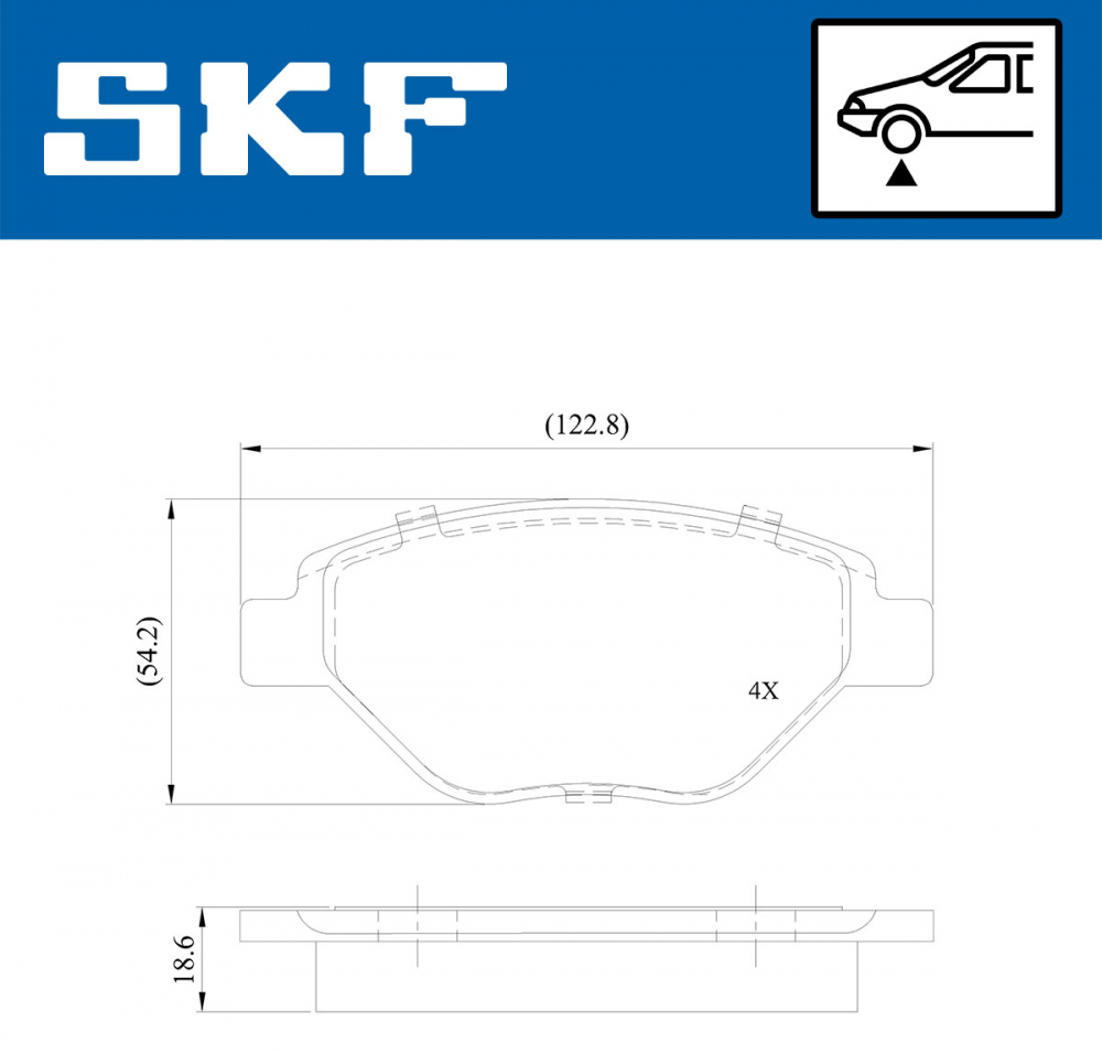 Set placute frana fata SKF VKBP80608 [2]