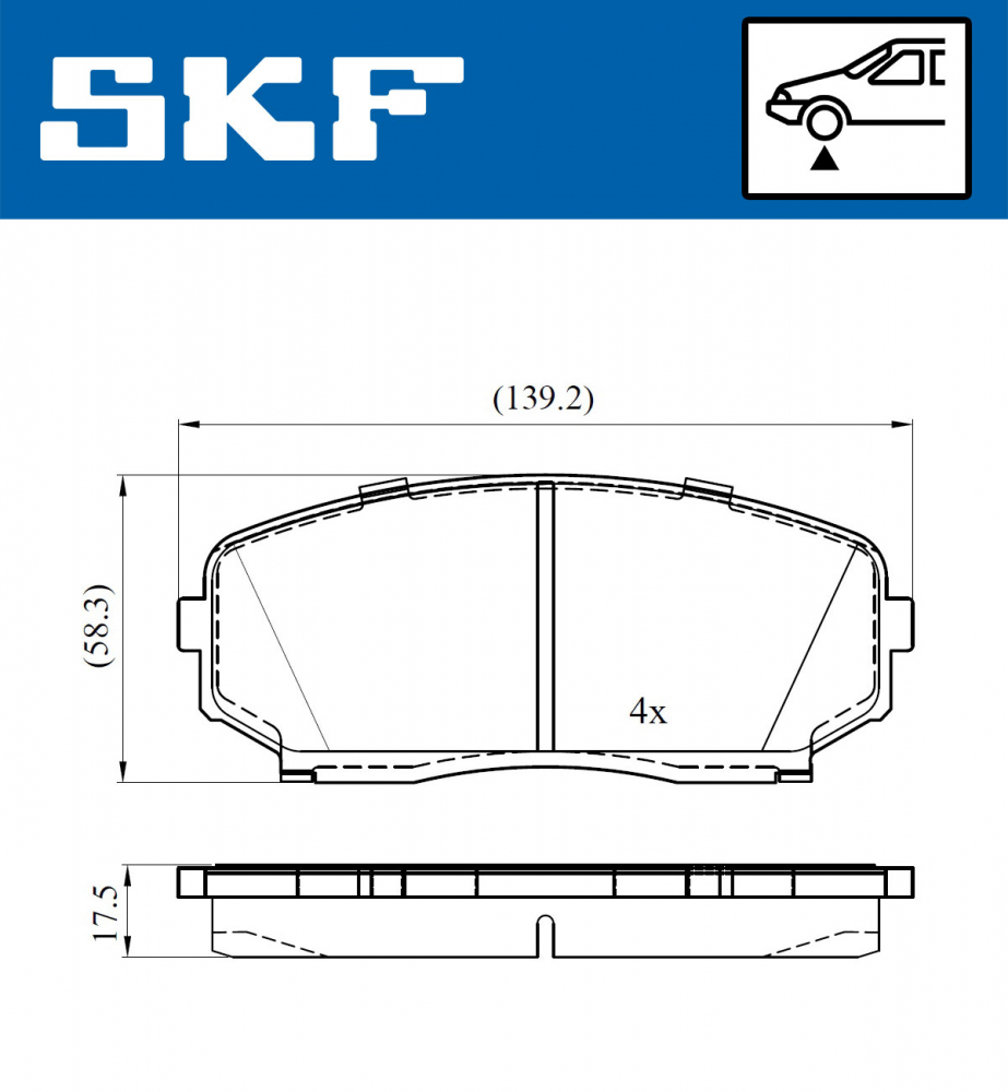 Set placute frana fata SKF VKBP80612A [3]