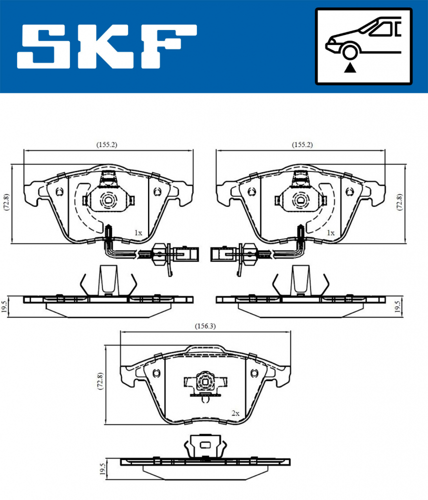 Set placute frana fata SKF VKBP80617E [4]