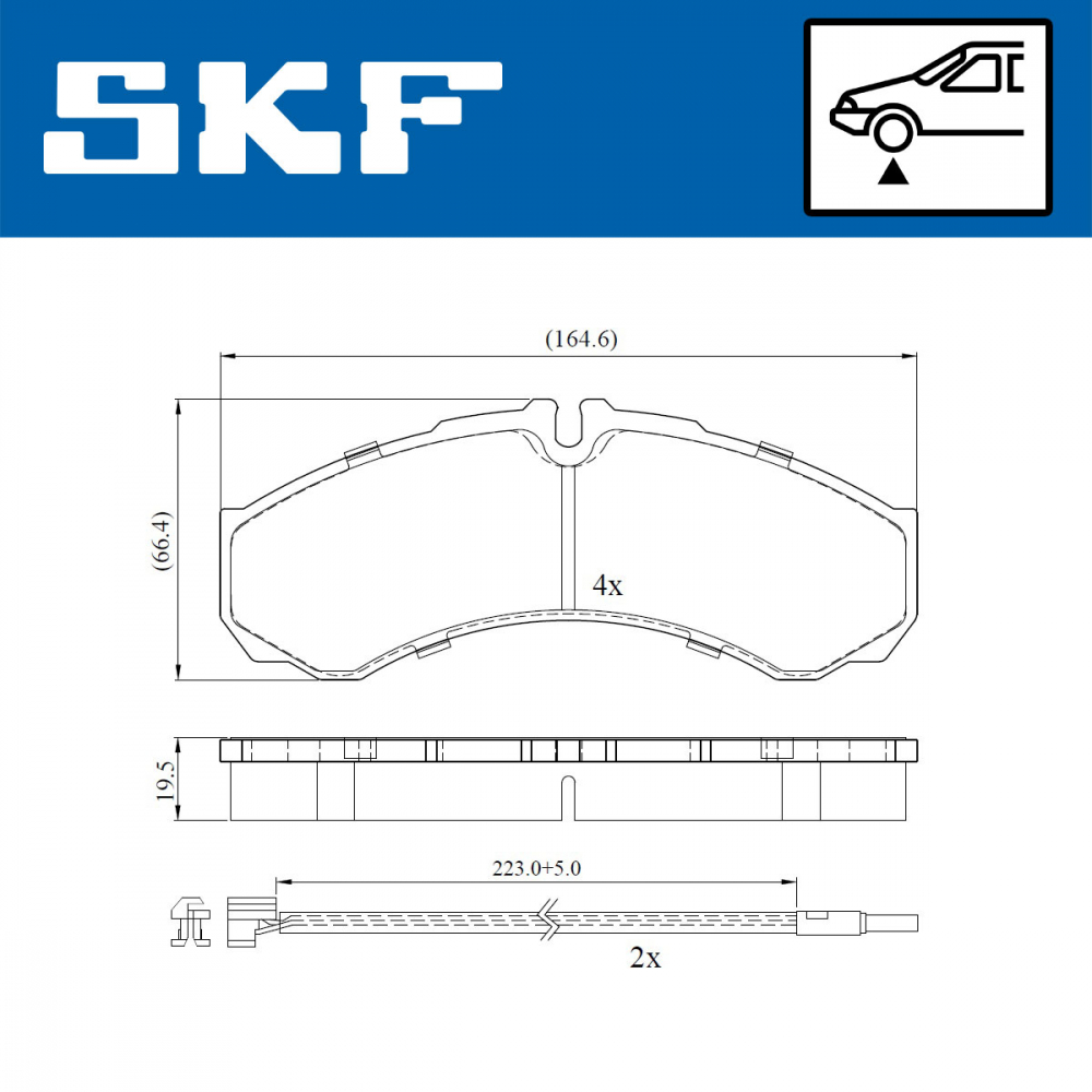 Set placute frana fata/spate SKF VKBP80422E [2]
