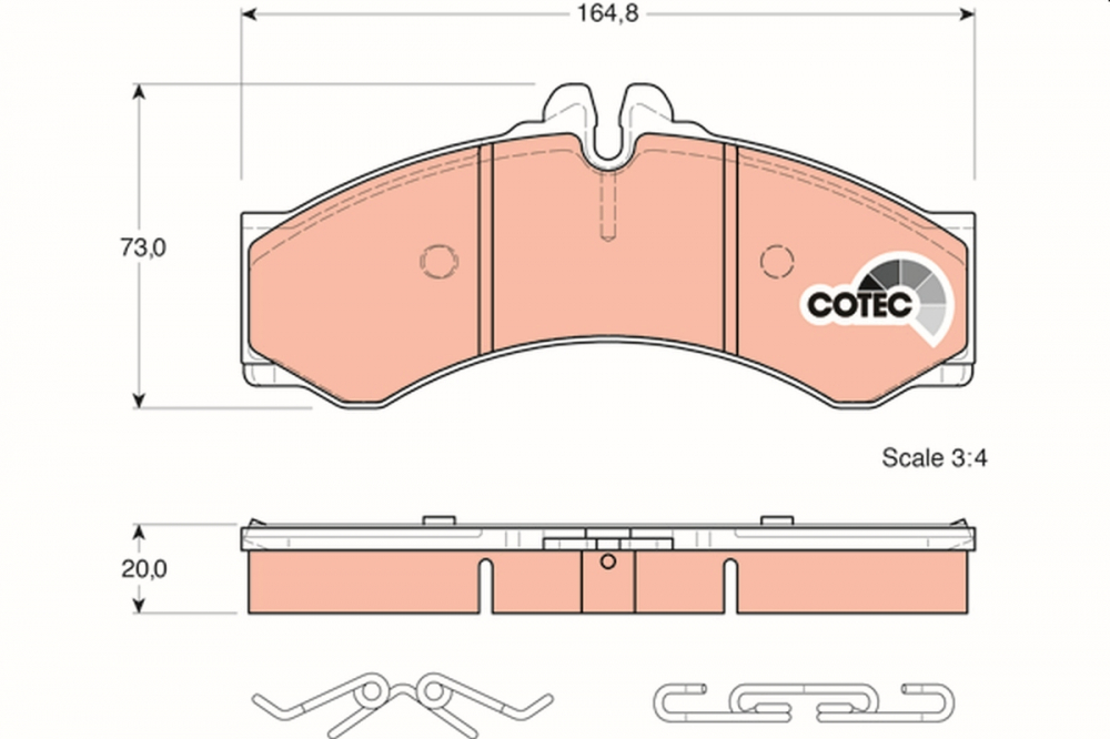 Set placute frana fata TRW GDB1288 [2]