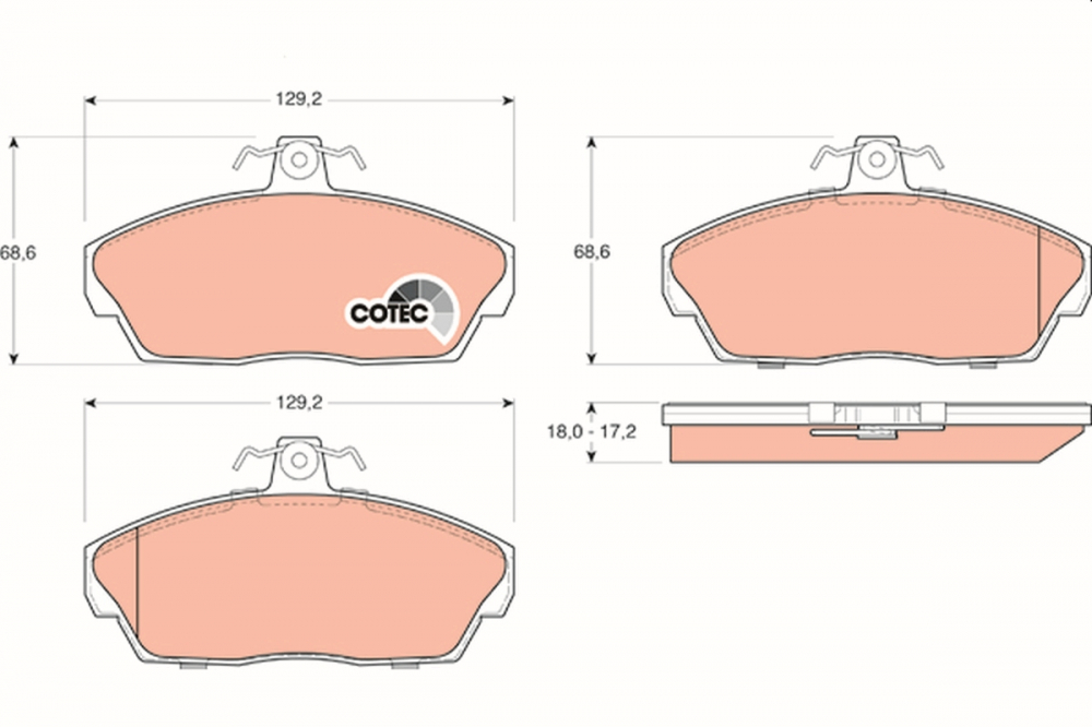 Set placute frana fata TRW GDB1319 [1]
