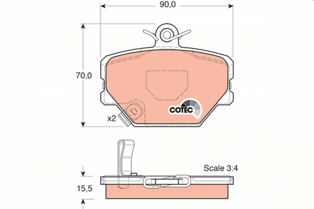 Set placute frana fata TRW GDB1365 [1]