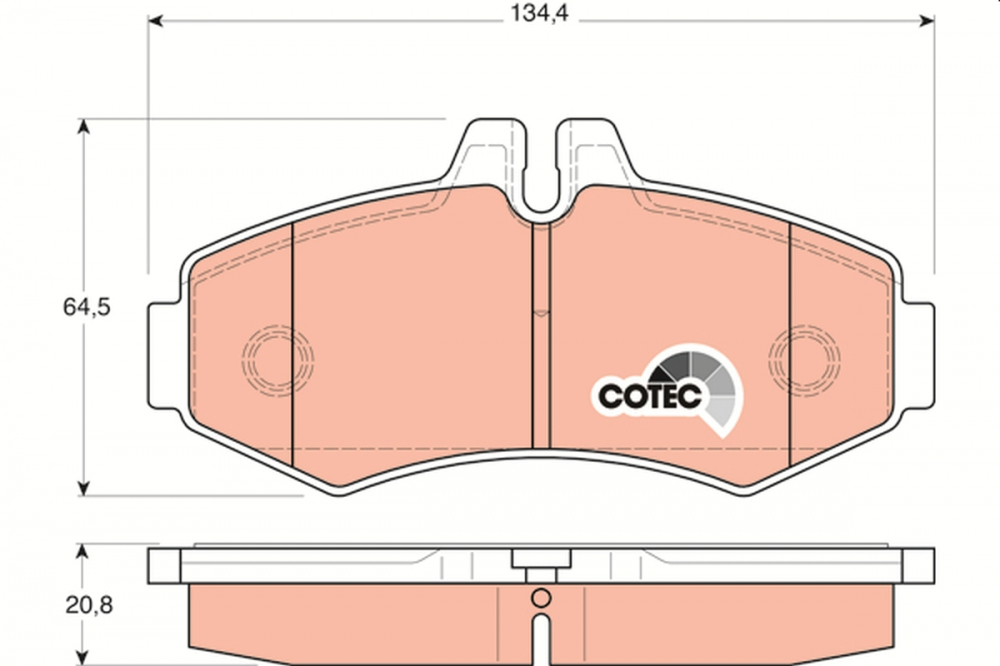 Set placute frana fata TRW GDB1373 [2]
