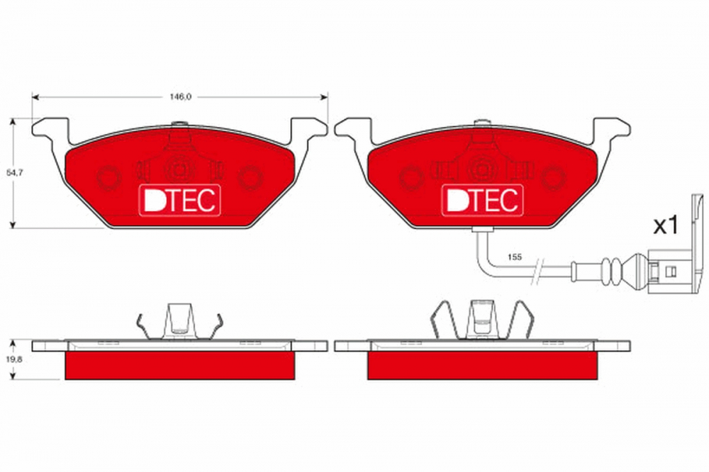 Set placute frana fata TRW GDB1386DTE [1]