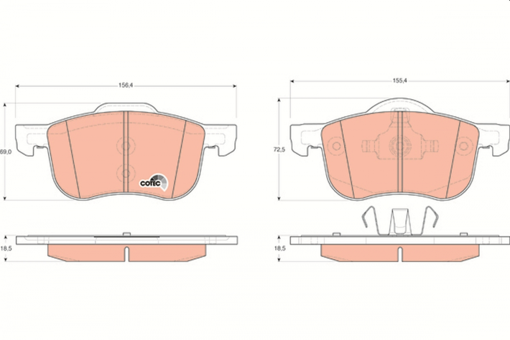 Set placute frana fata TRW GDB1388 [2]