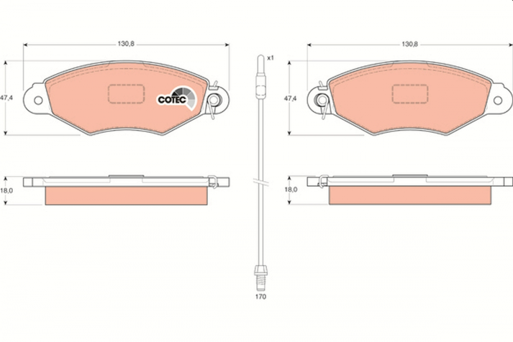 Set placute frana fata TRW GDB1402 [2]