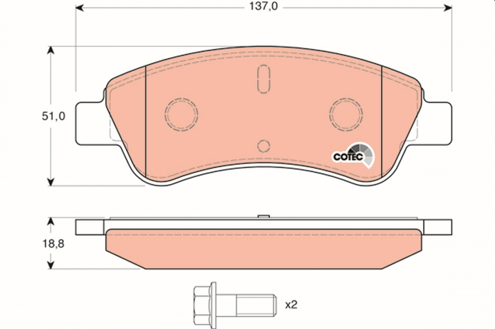 Set placute frana fata TRW GDB1463 [1]