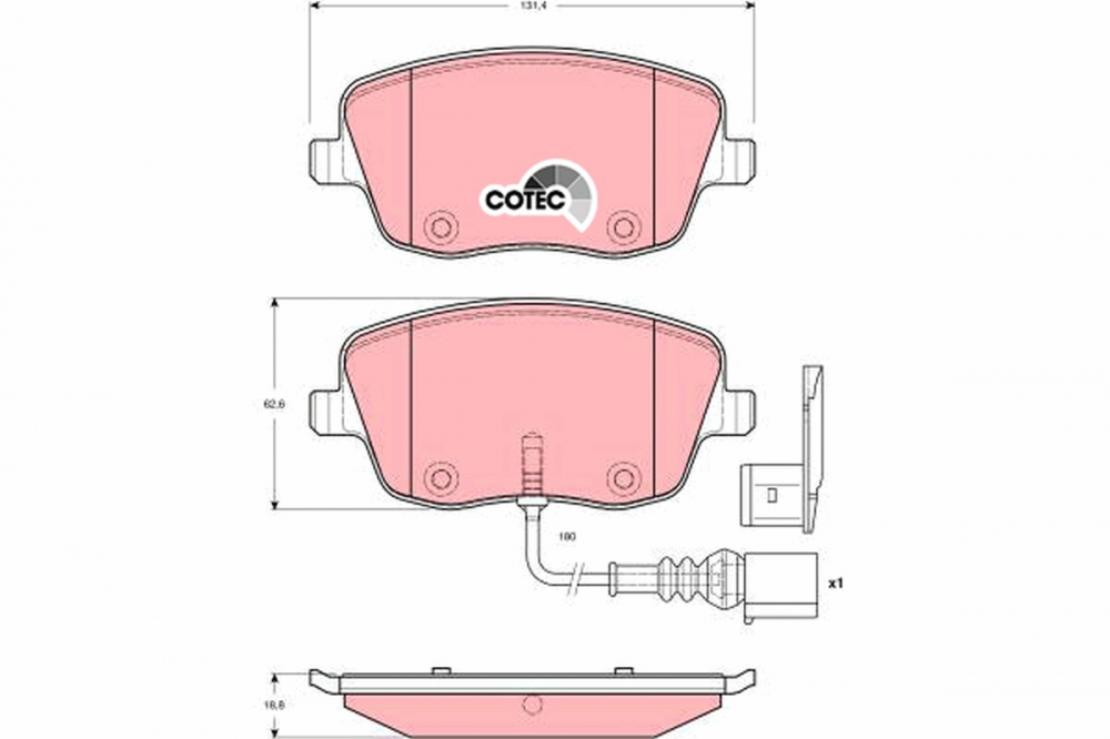 Set placute frana fata TRW GDB1472 [2]