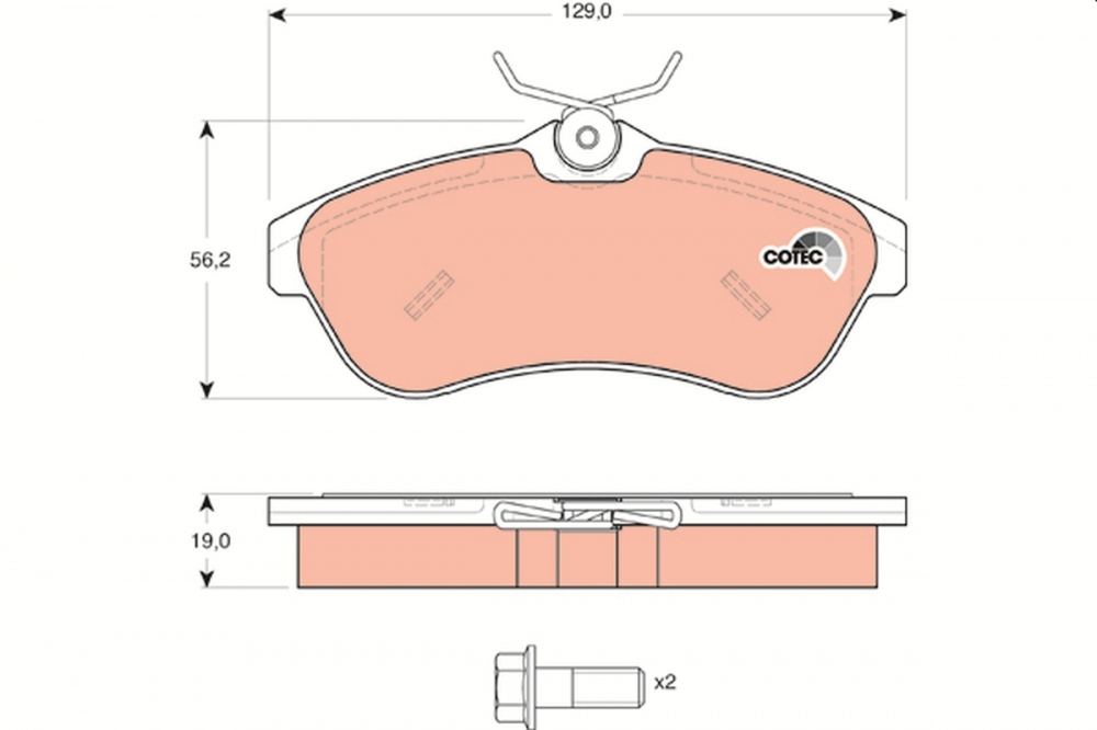 Set placute frana fata TRW GDB1496 [2]