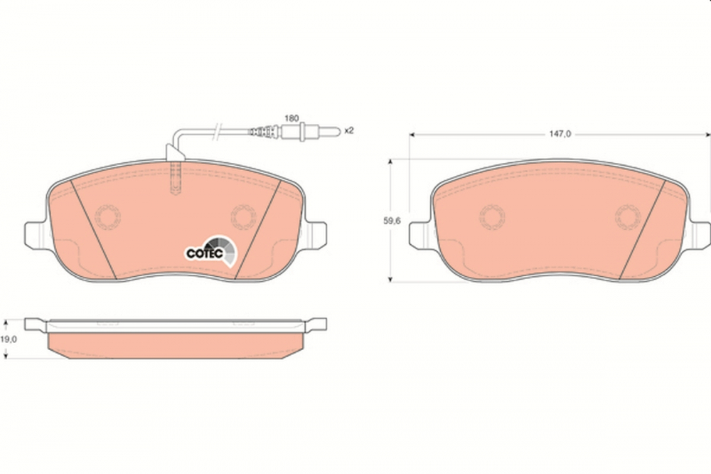 Set placute frana fata TRW GDB1503 [1]