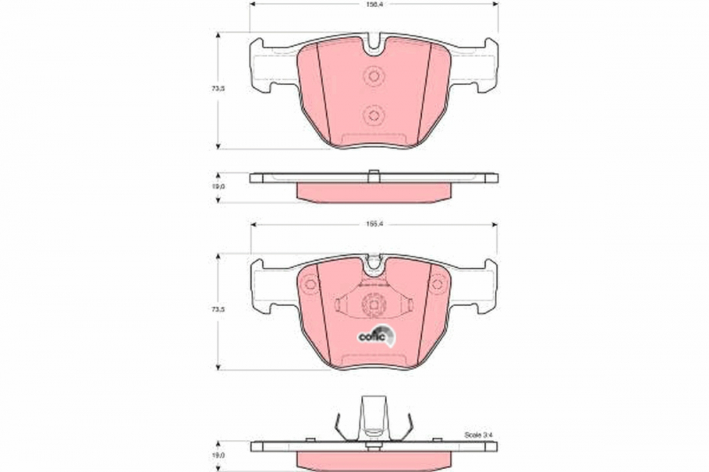 Set placute frana fata TRW GDB1526 [1]