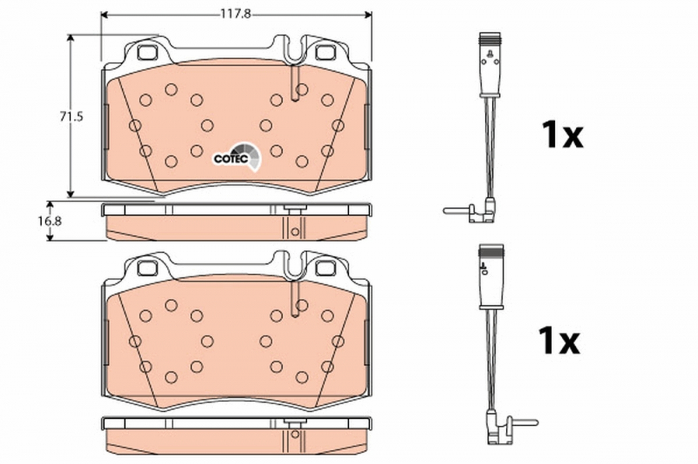 Set placute frana fata TRW GDB1543 [1]