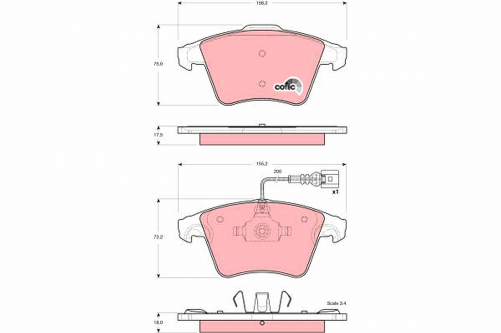 Set placute frana fata TRW GDB1556 [1]