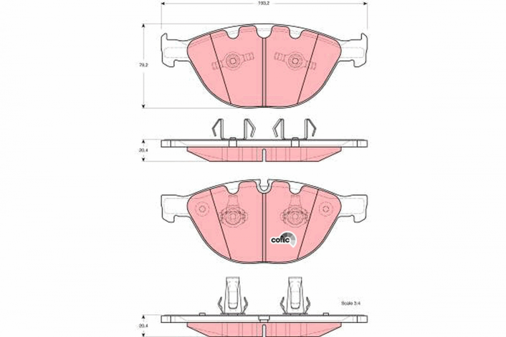 Set placute frana fata TRW GDB1558 [2]