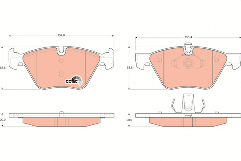Set placute frana fata TRW GDB1559 [4]