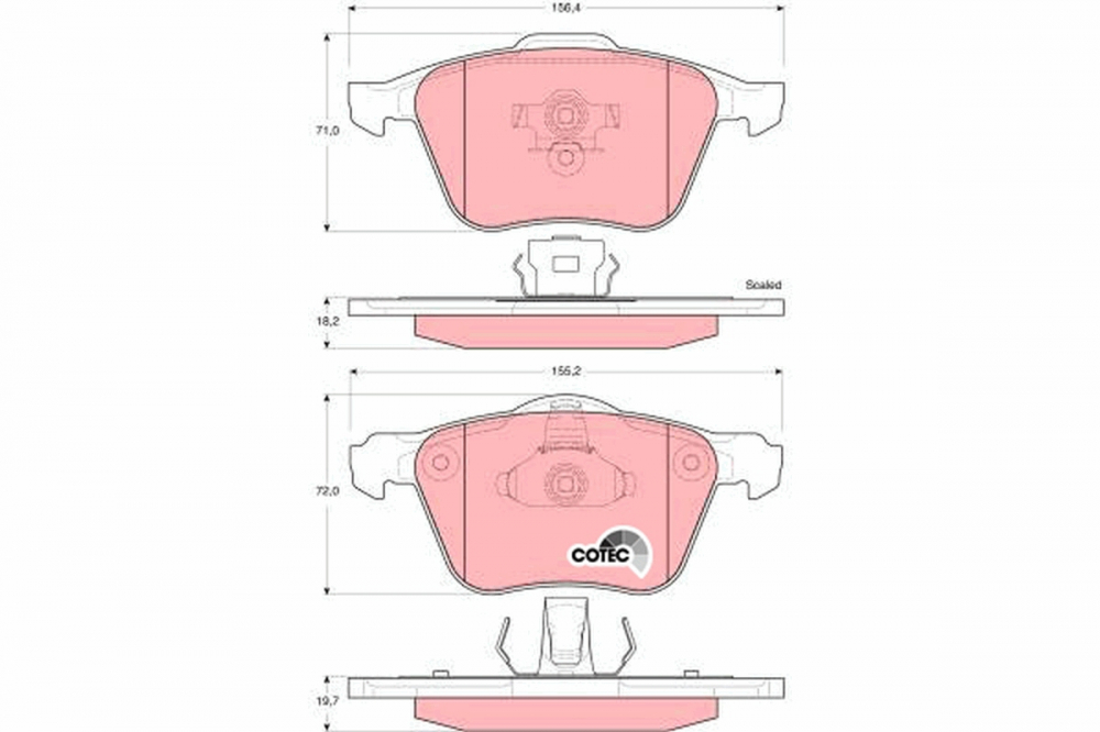 Set placute frana fata TRW GDB1576 [1]