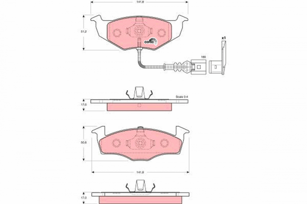 Set placute frana fata TRW GDB1586 [2]